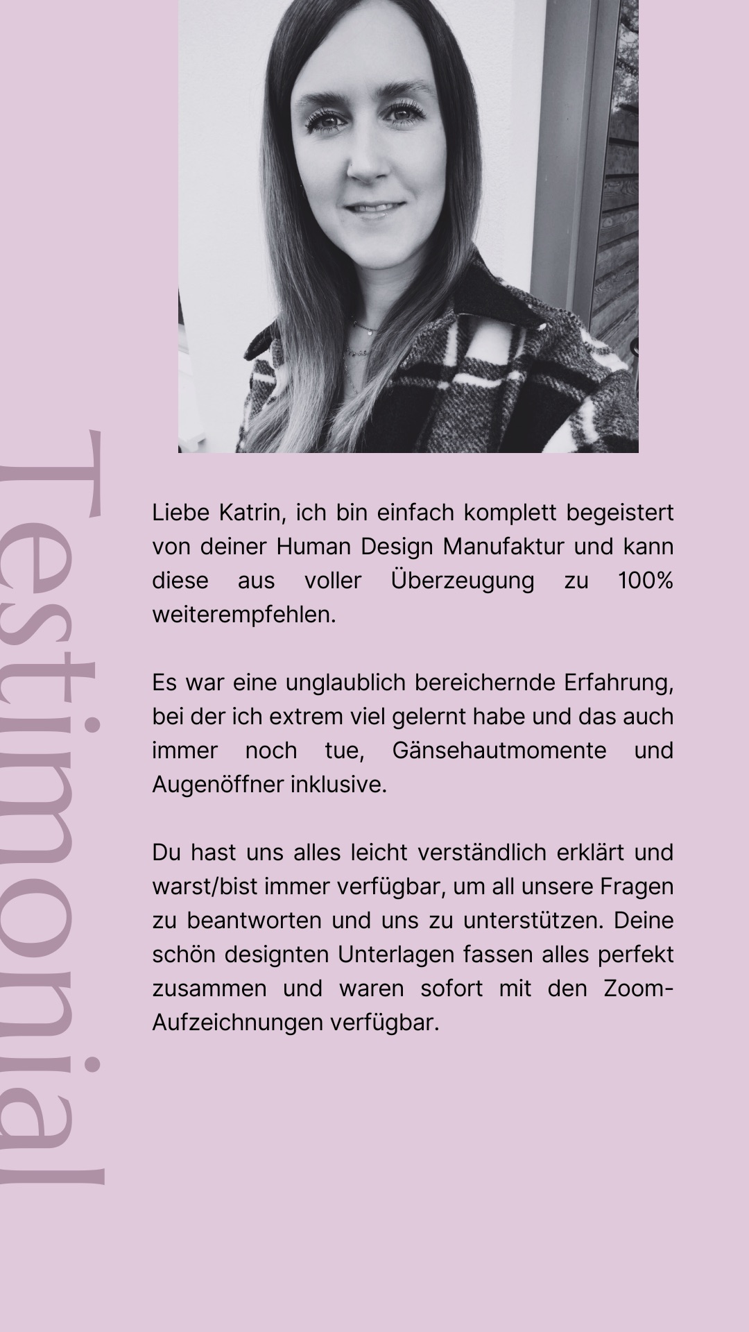 Testimonial einer Absolventin der Human Design Manufaktur